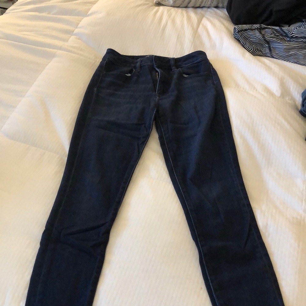 Dark blue jeans